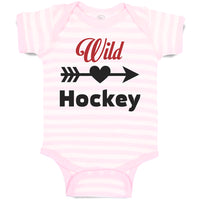 Baby Clothes Wild Hockey Sport with Pattern Arrow Baby Bodysuits Cotton