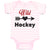 Baby Clothes Wild Hockey Sport with Pattern Arrow Baby Bodysuits Cotton