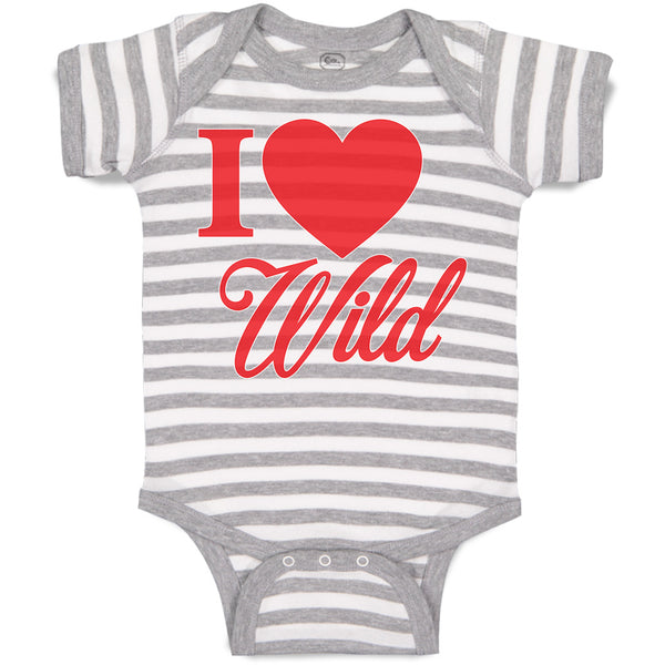 Baby Clothes I Love Wild Baby Bodysuits Boy & Girl Newborn Clothes Cotton