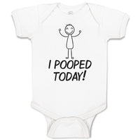 Baby Clothes I Pooped Today! Baby Bodysuits Boy & Girl Newborn Clothes Cotton