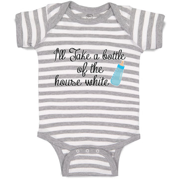 Baby Clothes I'Ll Take A Bottle of The House White Baby Bodysuits Cotton