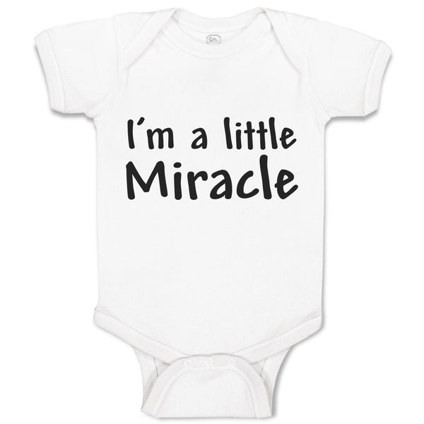 Baby Clothes I'M A Little Miracle Baby Bodysuits Boy & Girl Cotton