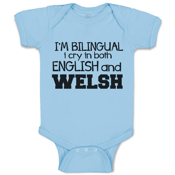 Baby Clothes I'M Bilingual I Cry in Both English Welsh Baby Bodysuits Cotton