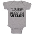 Baby Clothes I'M Bilingual I Cry in Both English Welsh Baby Bodysuits Cotton