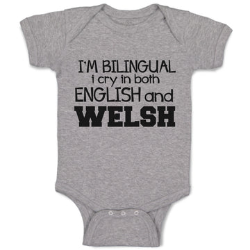 Baby Clothes I'M Bilingual I Cry in Both English Welsh Baby Bodysuits Cotton