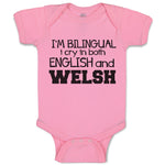 Baby Clothes I'M Bilingual I Cry in Both English Welsh Baby Bodysuits Cotton