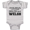 Baby Clothes I'M Bilingual I Cry in Both English Welsh Baby Bodysuits Cotton