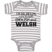 Baby Clothes I'M Bilingual I Cry in Both English Welsh Baby Bodysuits Cotton