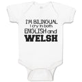 Baby Clothes I'M Bilingual I Cry in Both English Welsh Baby Bodysuits Cotton