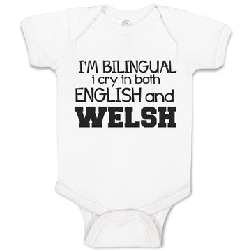 Baby Clothes I'M Bilingual I Cry in Both English Welsh Baby Bodysuits Cotton