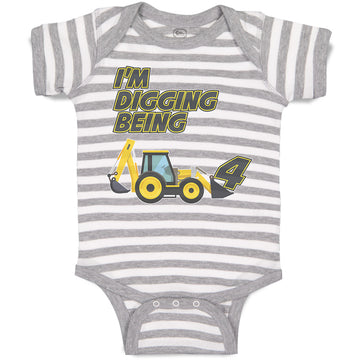 Baby Clothes I'M Digging Being 4 Baby Bodysuits Boy & Girl Cotton