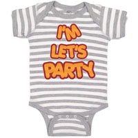 Baby Clothes I'M Let's Party Baby Bodysuits Boy & Girl Newborn Clothes Cotton