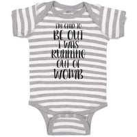 Baby Clothes I'M Glad to Be out I Was Running out of Womb Baby Bodysuits Cotton
