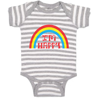 Baby Clothes I'M Happy Baby Bodysuits Boy & Girl Newborn Clothes Cotton