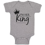 Baby Clothes I'M Her King Baby Bodysuits Boy & Girl Newborn Clothes Cotton