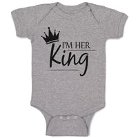 Baby Clothes I'M Her King Baby Bodysuits Boy & Girl Newborn Clothes Cotton