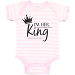 Baby Clothes I'M Her King Baby Bodysuits Boy & Girl Newborn Clothes Cotton