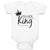 Baby Clothes I'M Her King Baby Bodysuits Boy & Girl Newborn Clothes Cotton