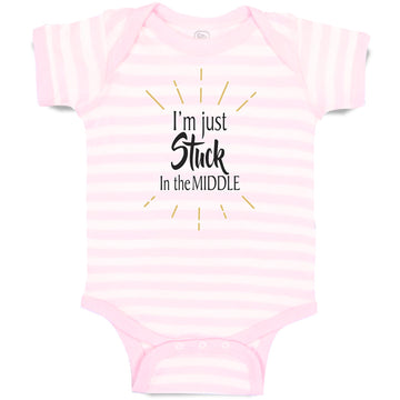 Baby Clothes I'M Just Stuck in The Middle Baby Bodysuits Boy & Girl Cotton