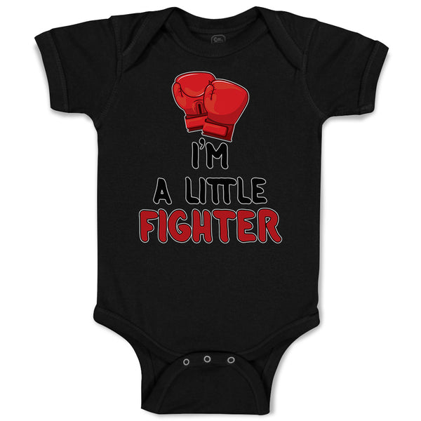 Baby Clothes I'M A Little Fighter Sport Boxing Gloves 1 Baby Bodysuits Cotton