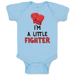 Baby Clothes I'M A Little Fighter Sport Boxing Gloves 1 Baby Bodysuits Cotton