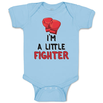 Baby Clothes I'M A Little Fighter Sport Boxing Gloves 1 Baby Bodysuits Cotton