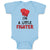 Baby Clothes I'M A Little Fighter Sport Boxing Gloves 1 Baby Bodysuits Cotton