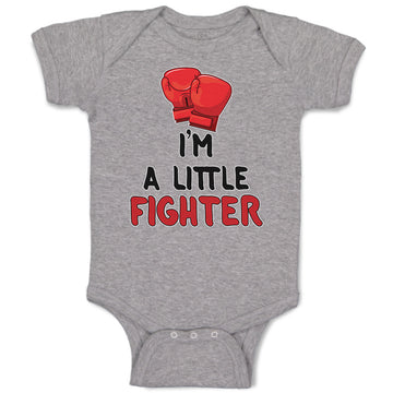 Baby Clothes I'M A Little Fighter Sport Boxing Gloves 1 Baby Bodysuits Cotton