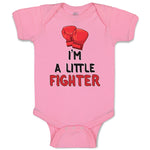 Baby Clothes I'M A Little Fighter Sport Boxing Gloves 1 Baby Bodysuits Cotton