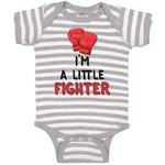 Baby Clothes I'M A Little Fighter Sport Boxing Gloves 1 Baby Bodysuits Cotton