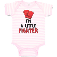 Baby Clothes I'M A Little Fighter Sport Boxing Gloves 1 Baby Bodysuits Cotton