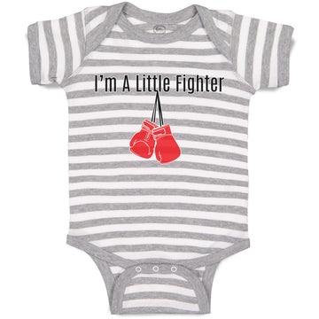 Baby Clothes I'M A Little Fighter Sport Boxing Gloves 2 Baby Bodysuits Cotton