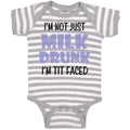 Baby Clothes I'M Not Just Milk Drunk I'M Tit Faced Baby Bodysuits Cotton