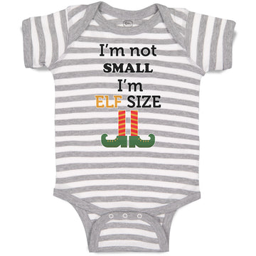 Baby Clothes I'M Not Small I'M Elf Size Baby Bodysuits Boy & Girl Cotton