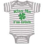 Baby Clothes Kiss Me I'M Irish Baby Bodysuits Boy & Girl Newborn Clothes Cotton