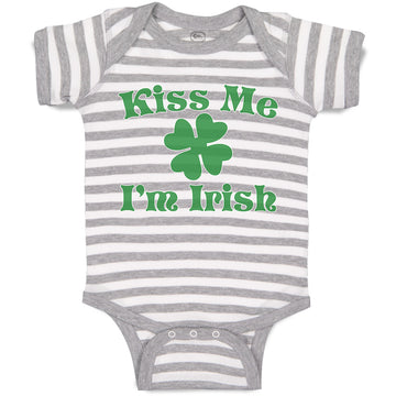 Baby Clothes Kiss Me I'M Irish Baby Bodysuits Boy & Girl Newborn Clothes Cotton