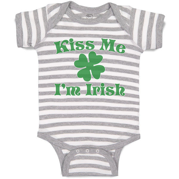 Baby Clothes Kiss Me I'M Irish Baby Bodysuits Boy & Girl Newborn Clothes Cotton