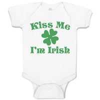 Baby Clothes Kiss Me I'M Irish Baby Bodysuits Boy & Girl Newborn Clothes Cotton