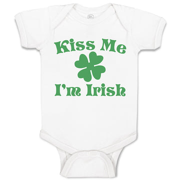 Baby Clothes Kiss Me I'M Irish Baby Bodysuits Boy & Girl Newborn Clothes Cotton