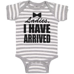 Baby Clothes Ladies I Have Arrived with Black Bowtie Baby Bodysuits Cotton