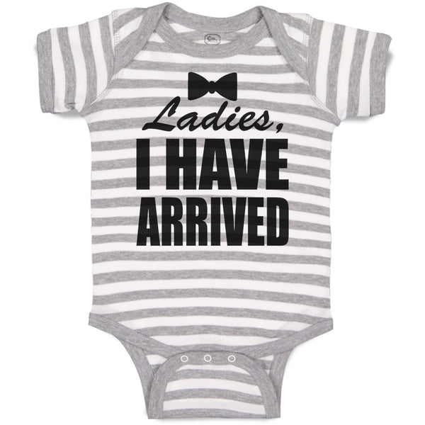 Baby Clothes Ladies I Have Arrived with Black Bowtie Baby Bodysuits Cotton