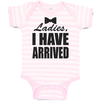 Baby Clothes Ladies I Have Arrived with Black Bowtie Baby Bodysuits Cotton