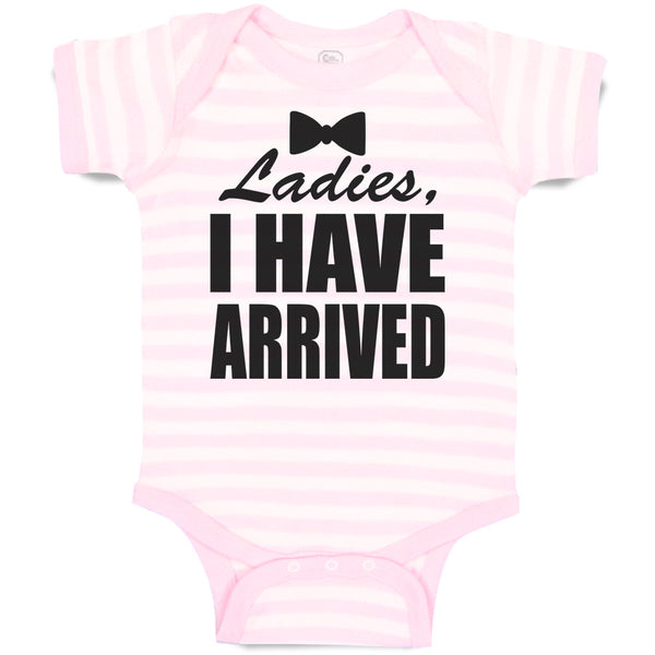 Baby Clothes Ladies I Have Arrived with Black Bowtie Baby Bodysuits Cotton