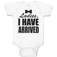 Baby Clothes Ladies I Have Arrived with Black Bowtie Baby Bodysuits Cotton