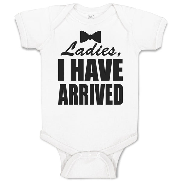Baby Clothes Ladies I Have Arrived with Black Bowtie Baby Bodysuits Cotton