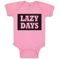 Baby Clothes Lazy Days Baby Bodysuits Boy & Girl Newborn Clothes Cotton