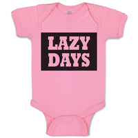 Baby Clothes Lazy Days Baby Bodysuits Boy & Girl Newborn Clothes Cotton