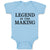 Baby Clothes Legend in The Making Baby Bodysuits Boy & Girl Cotton