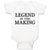 Baby Clothes Legend in The Making Baby Bodysuits Boy & Girl Cotton