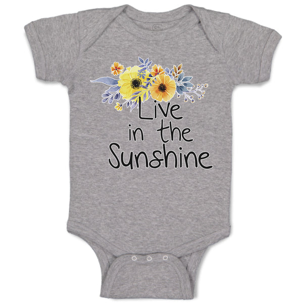 Baby Clothes Live in The Sunshine Baby Bodysuits Boy & Girl Cotton